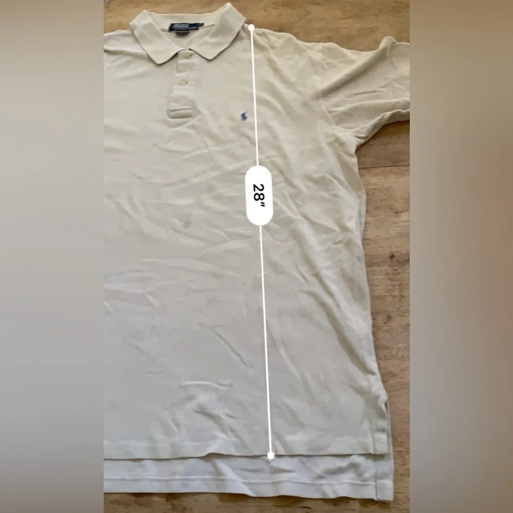 Polo Ralph Lauren Men’s Sz XL Beige Iconic Mesh Knit‎ Polo Shirt